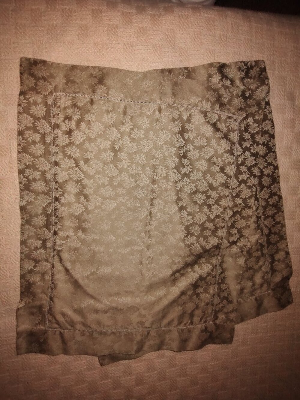 SFERRA TWO GRETA EGYPTIAN COTTON BOUDOIR SHAMS HEMSTITCH 16x20 TRUFFLE ITALY